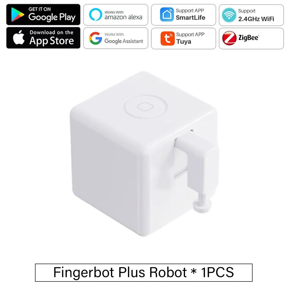 Tuya Zigbee / Bluetooth Fingerbot plus Robot Button Pusher Switch Bot Smart Home Work with Alexa Google Home Smart Life App