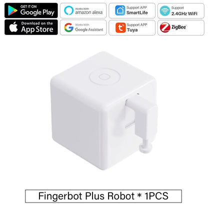Tuya Zigbee / Bluetooth Fingerbot plus Robot Button Pusher Switch Bot Smart Home Work with Alexa Google Home Smart Life App