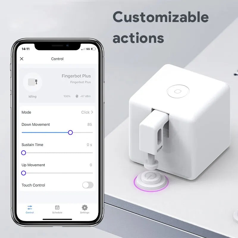 Tuya Zigbee / Bluetooth Fingerbot plus Robot Button Pusher Switch Bot Smart Home Work with Alexa Google Home Smart Life App